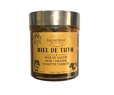 Miel d'Éclats de Thym et Fruits Secs Rôtis - 300 gr
