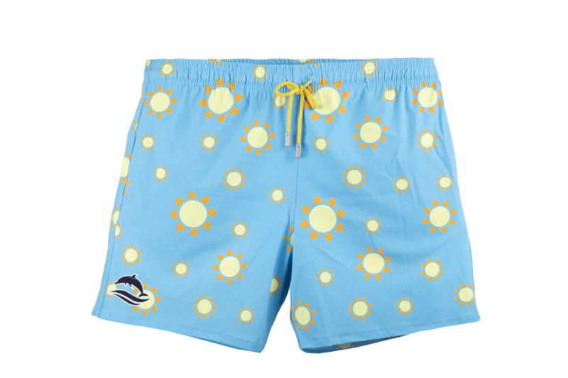 Sonne Hellblau Badeshort