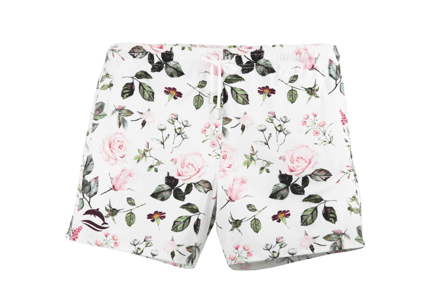 Roses White Badeshort