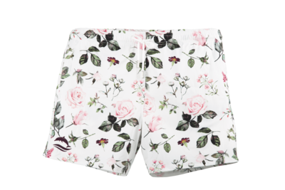 Roses White Badeshort