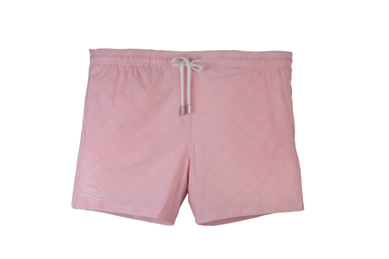 Pink Chess Badeshort