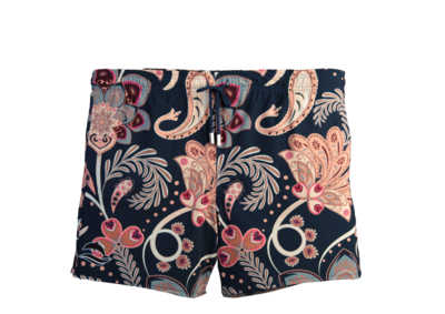Blue Paisley Badeshort
