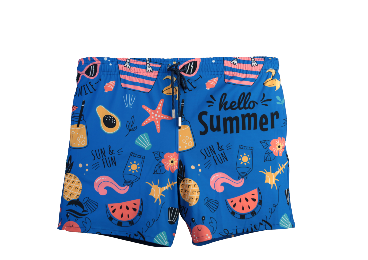 Hello Summer Blue Badeshort