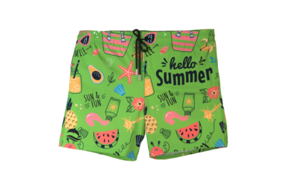 Hello Summer Green Badeshort