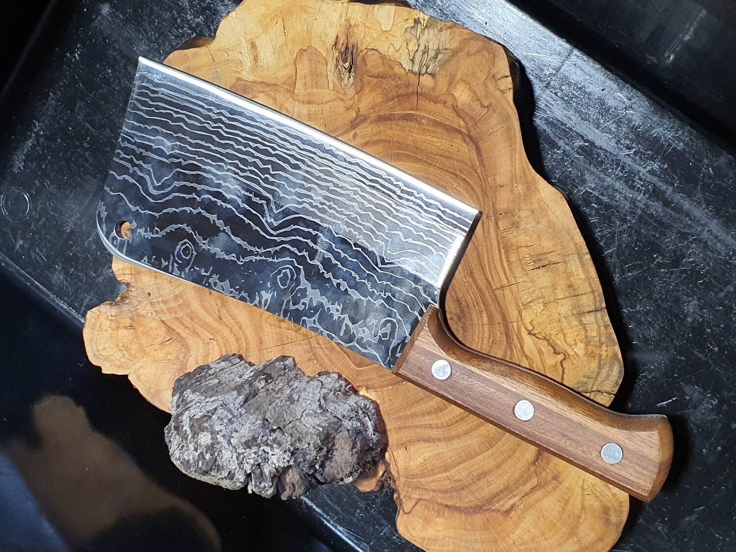 Damascus imported cleaver