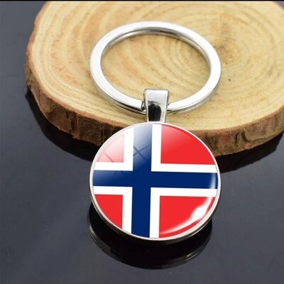 Norwegian Flag Keyring