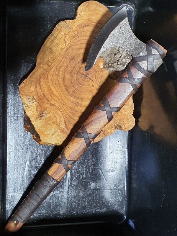 Leather wrapped Bearded axe