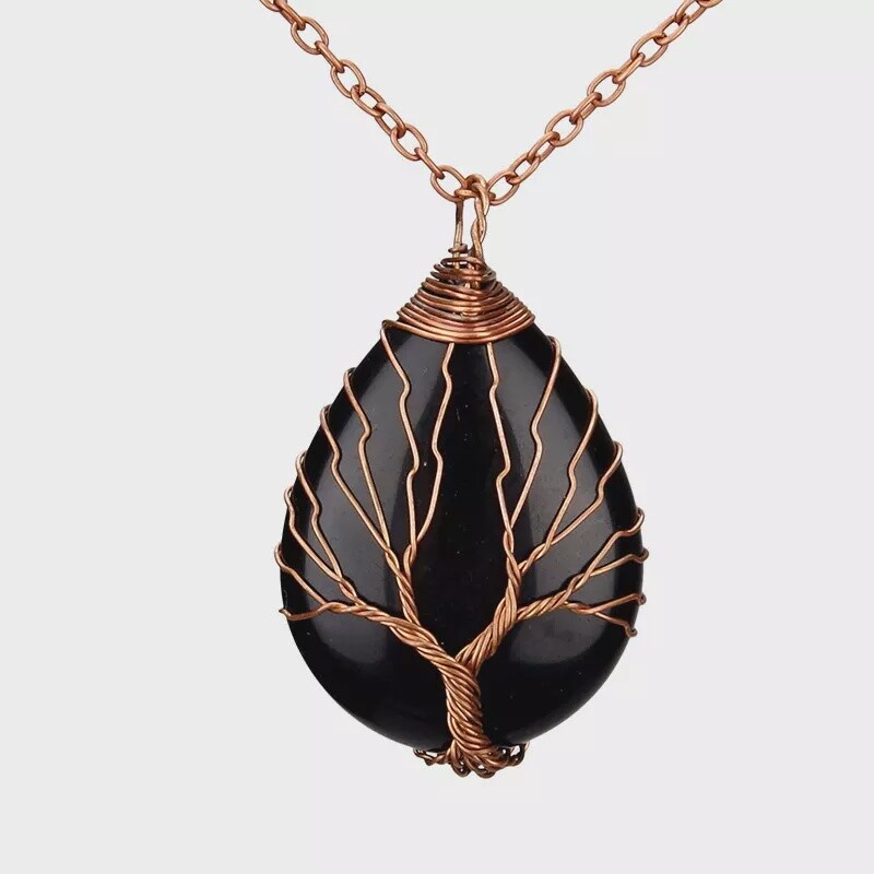 Black obsidian Necklace