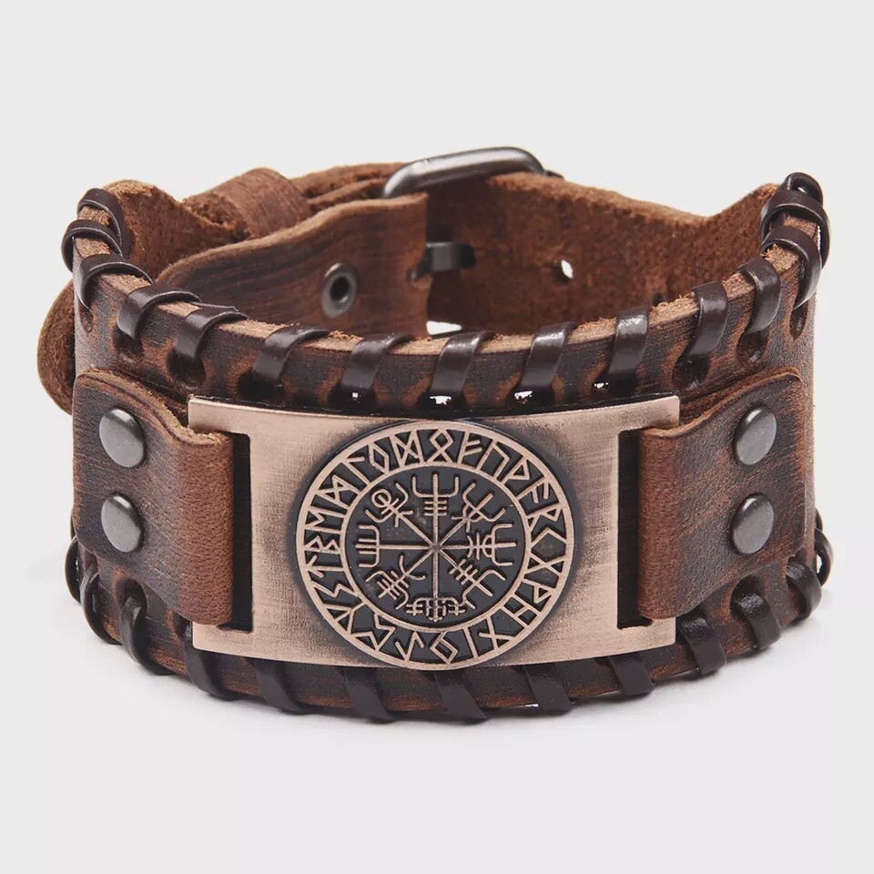 Brown leather cuff