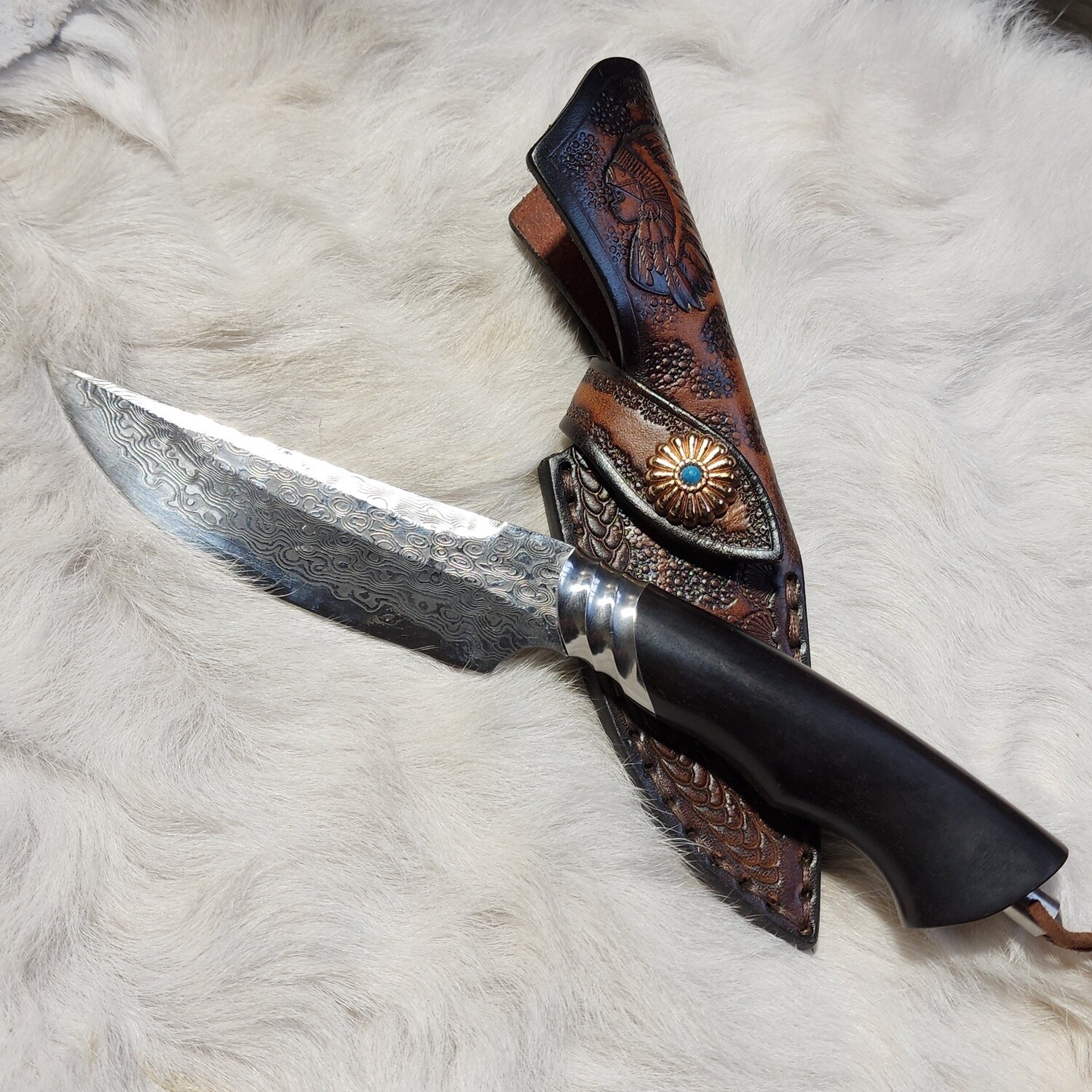 Self defense damascus General purpose knife