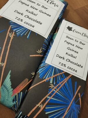 Dark Chocolate Bar - Kulkul, Papua New Guinea, 72% cocoa with Pistachio and Sultana