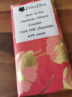 Dark milk chocolate bar - Ecuador, Hacienda Vittoria - Now 58% cocoa