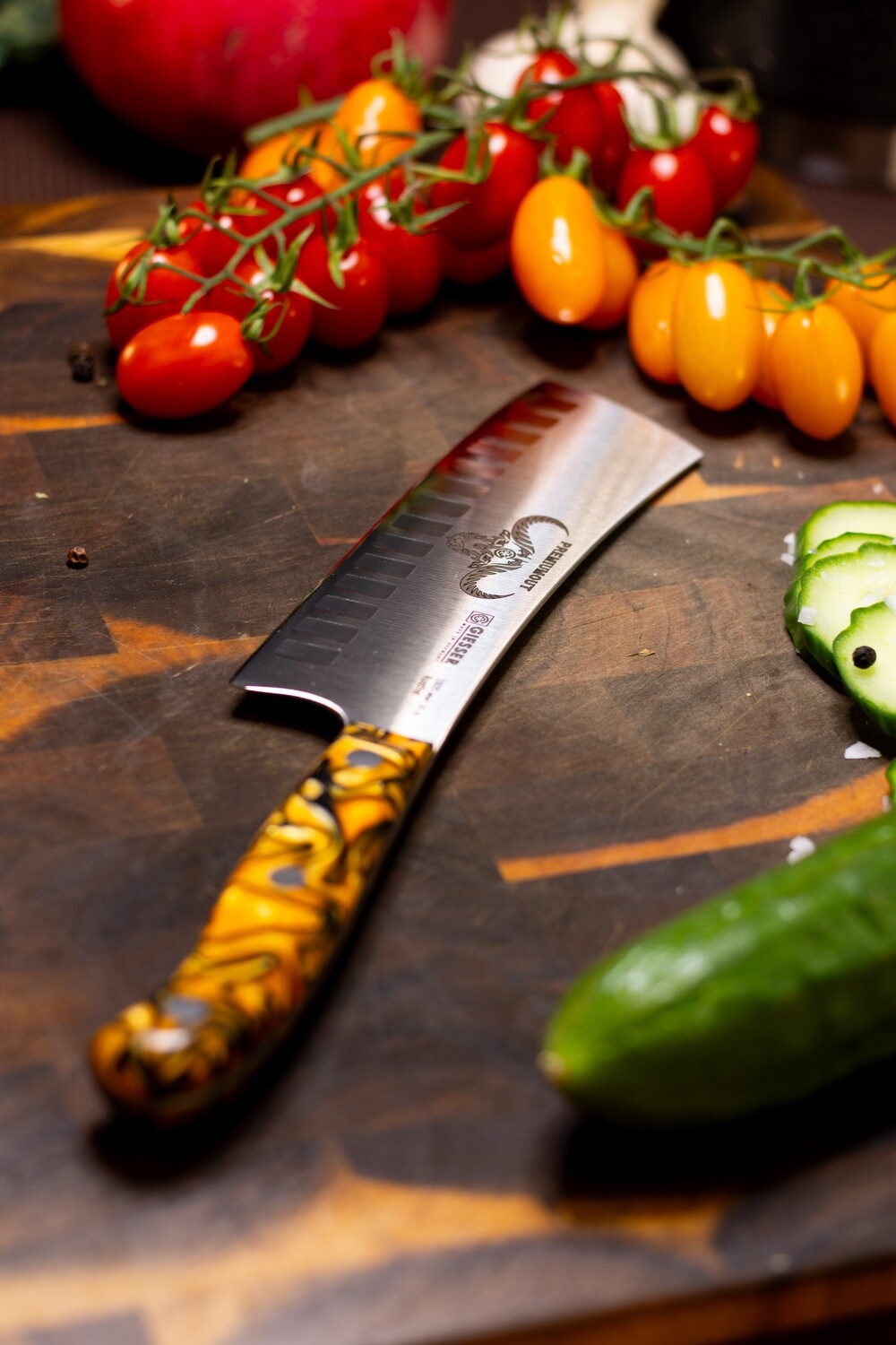 Giesser, Premium Cut, Yobocho No. 1 Kochmesser, Spicy Orange, 16 cm