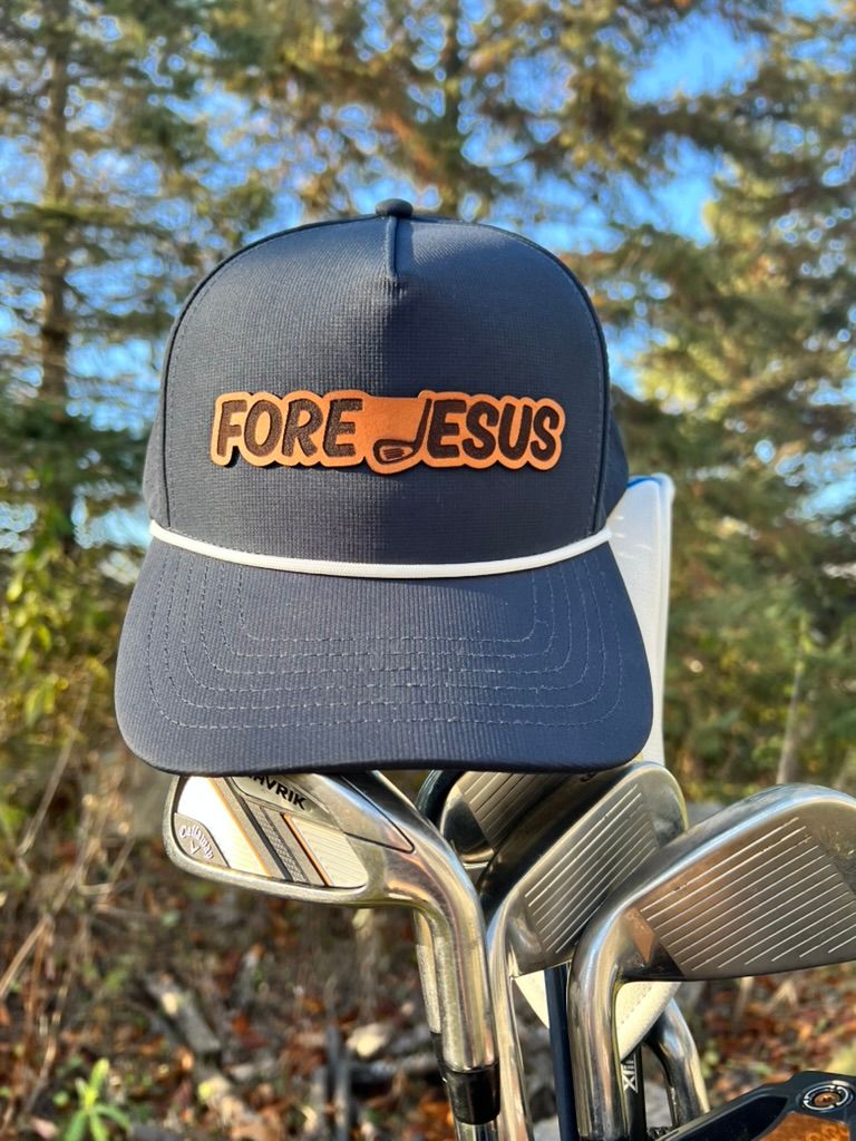 Fore Jesus Leather Patch Hat
