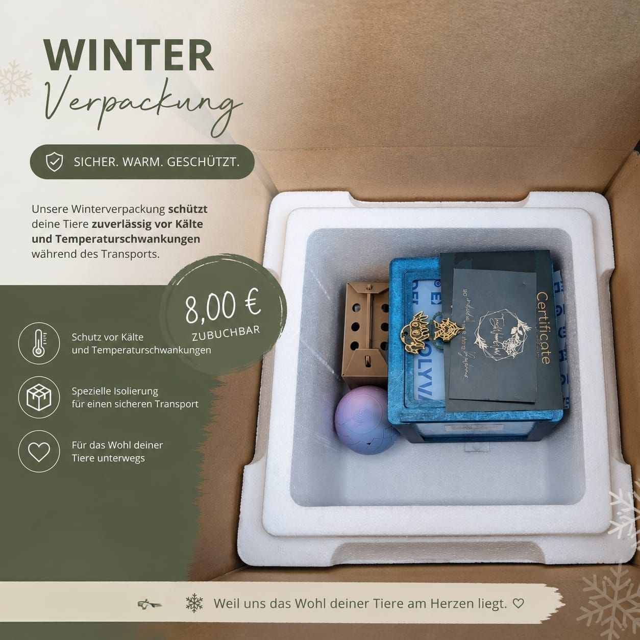 Winterverpackung zubuchen