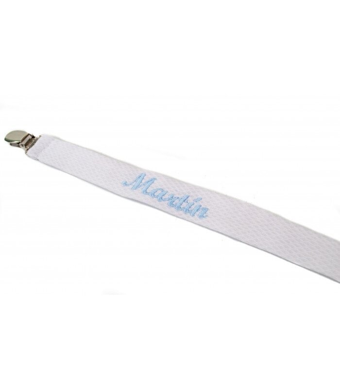 Chupetero bordado con nombre