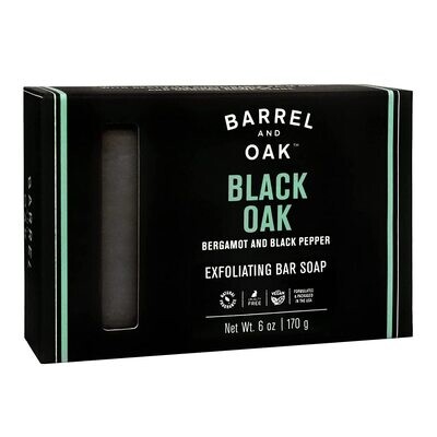 Barrel And Oak Black Oak Exfoliating Bar Soap