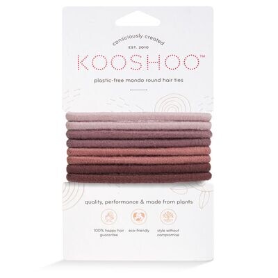 KOOSHOO Plastic Free Mondo Round Hair Ties Earth
