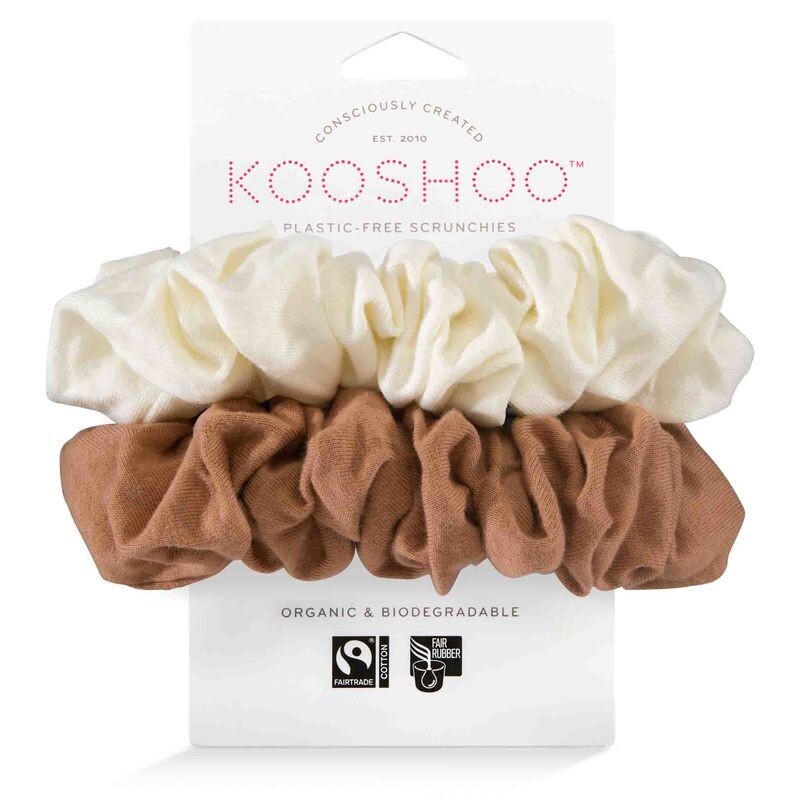 KOOSHOO Plastic Free Scrunchies Cappucino