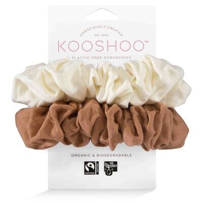 KOOSHOO Plastic Free Scrunchies Cappucino