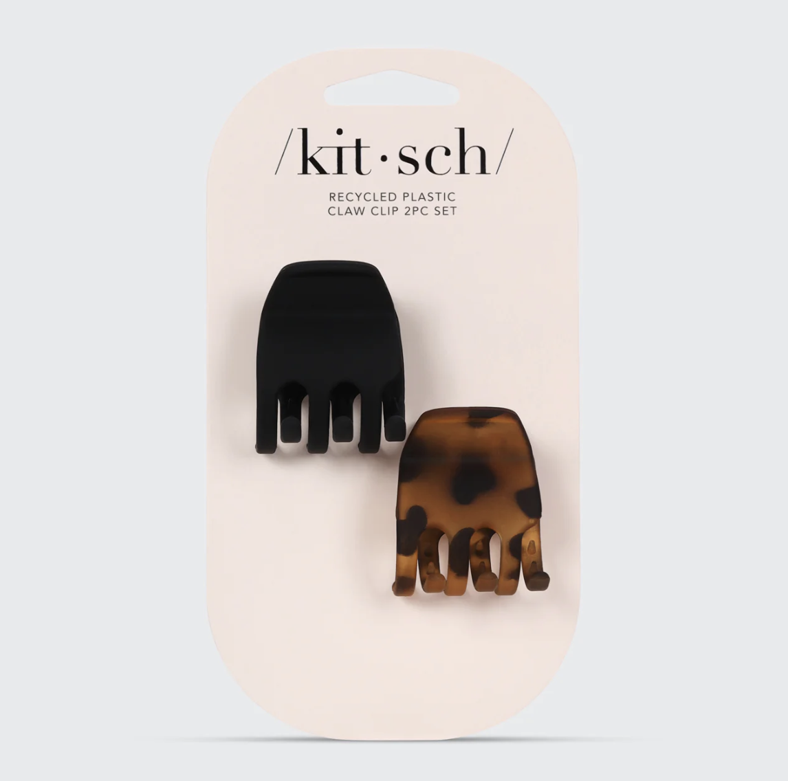 KITSCH - Eco-Friendly Medium Claw Clips 2pc set - Black