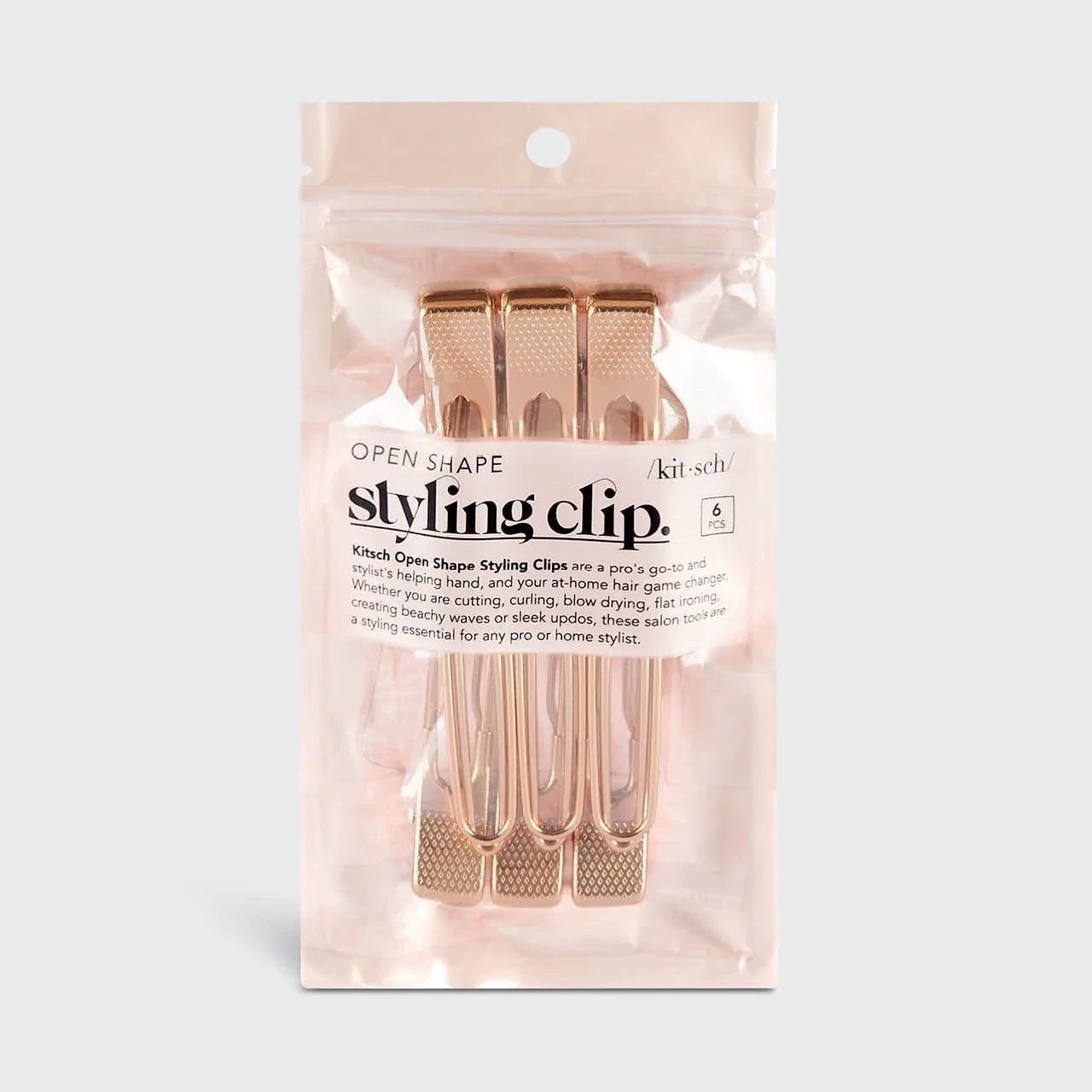 KITSCH - Rose Gold Open Shape Styling Clip