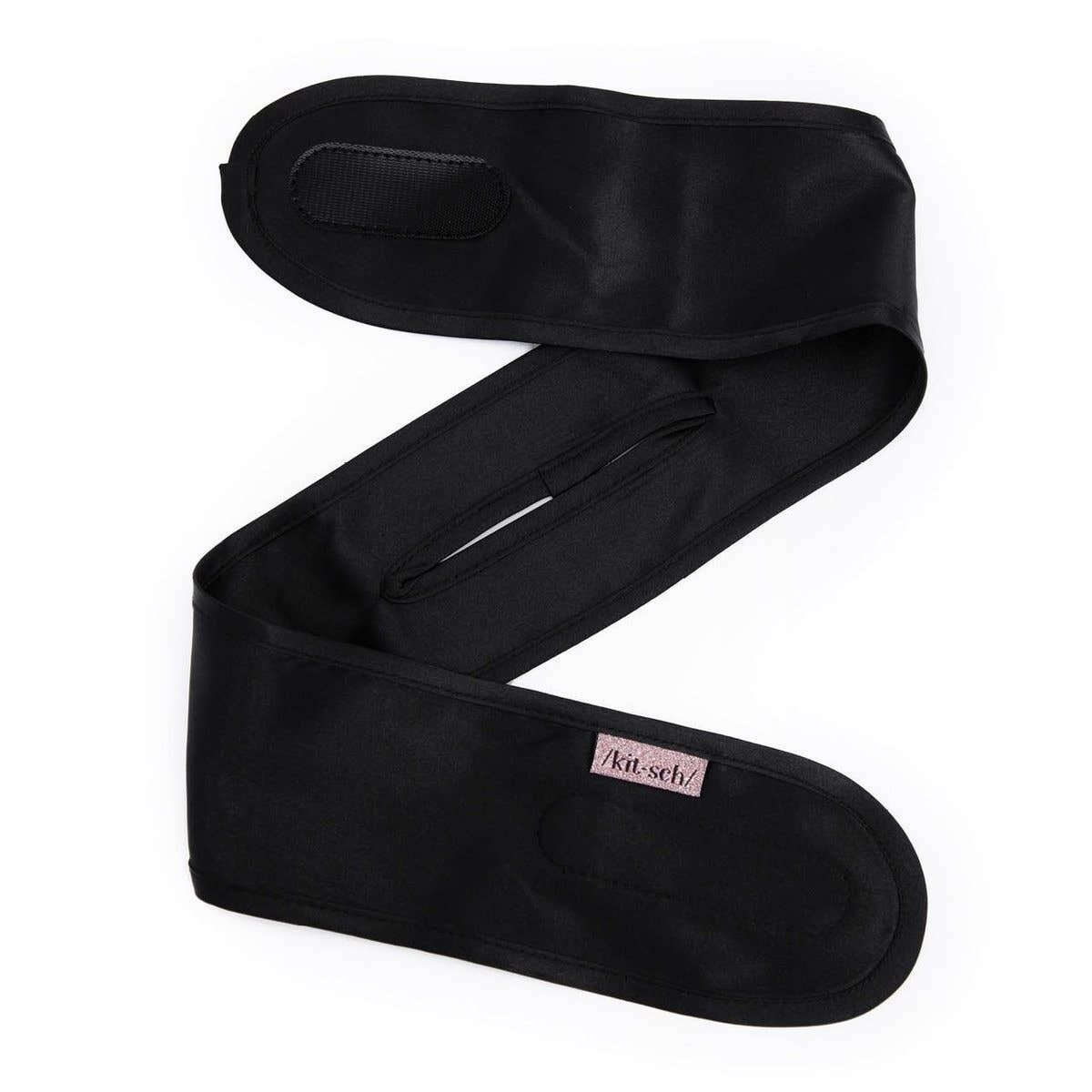 kitsch Satin Sleep Headband - Black