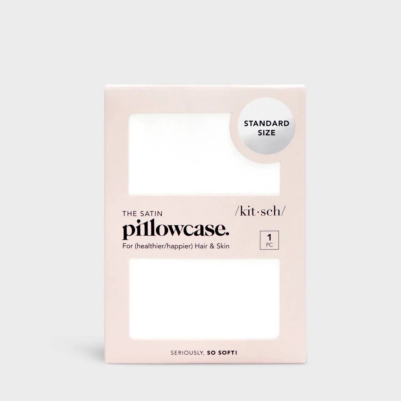 KITSCH  The Satin Pillow Case Ivory Standard Size