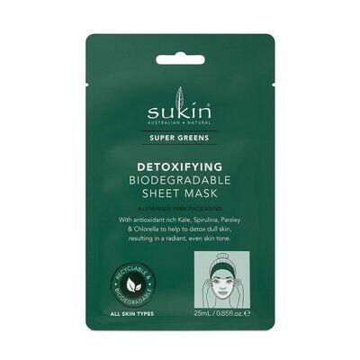 Sukin Super Greens Detoxifying Sheet Mask