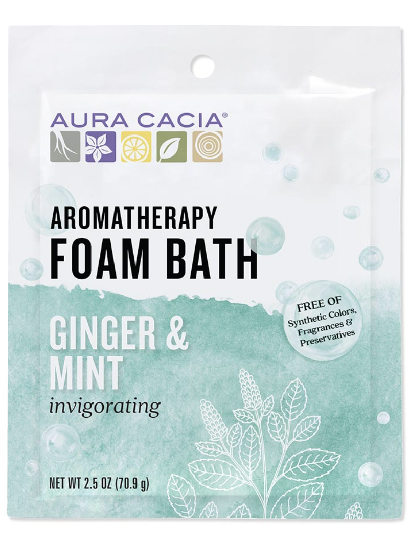 Aura Cacia Aromatherapy Foam Bath Ginger &amp; Mint