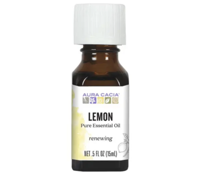 Aura Cacia Lemon Pure Essential Oil Boxed .5oz