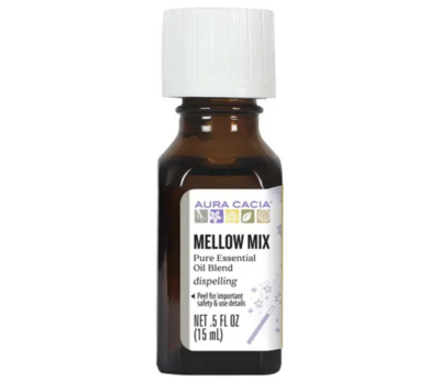 Aura Cacia Mellow Mix Pure Essential Oil Blend .5oz