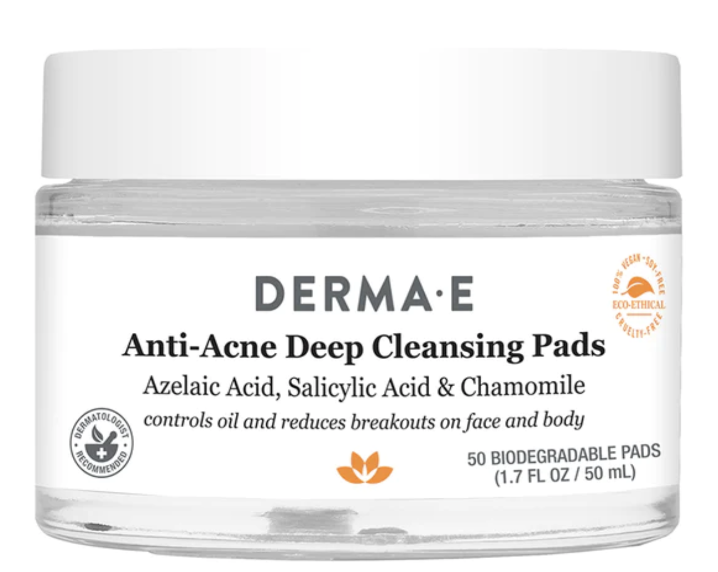 Derma E Anti-Acne Deep Cleansing Pads 50 Count