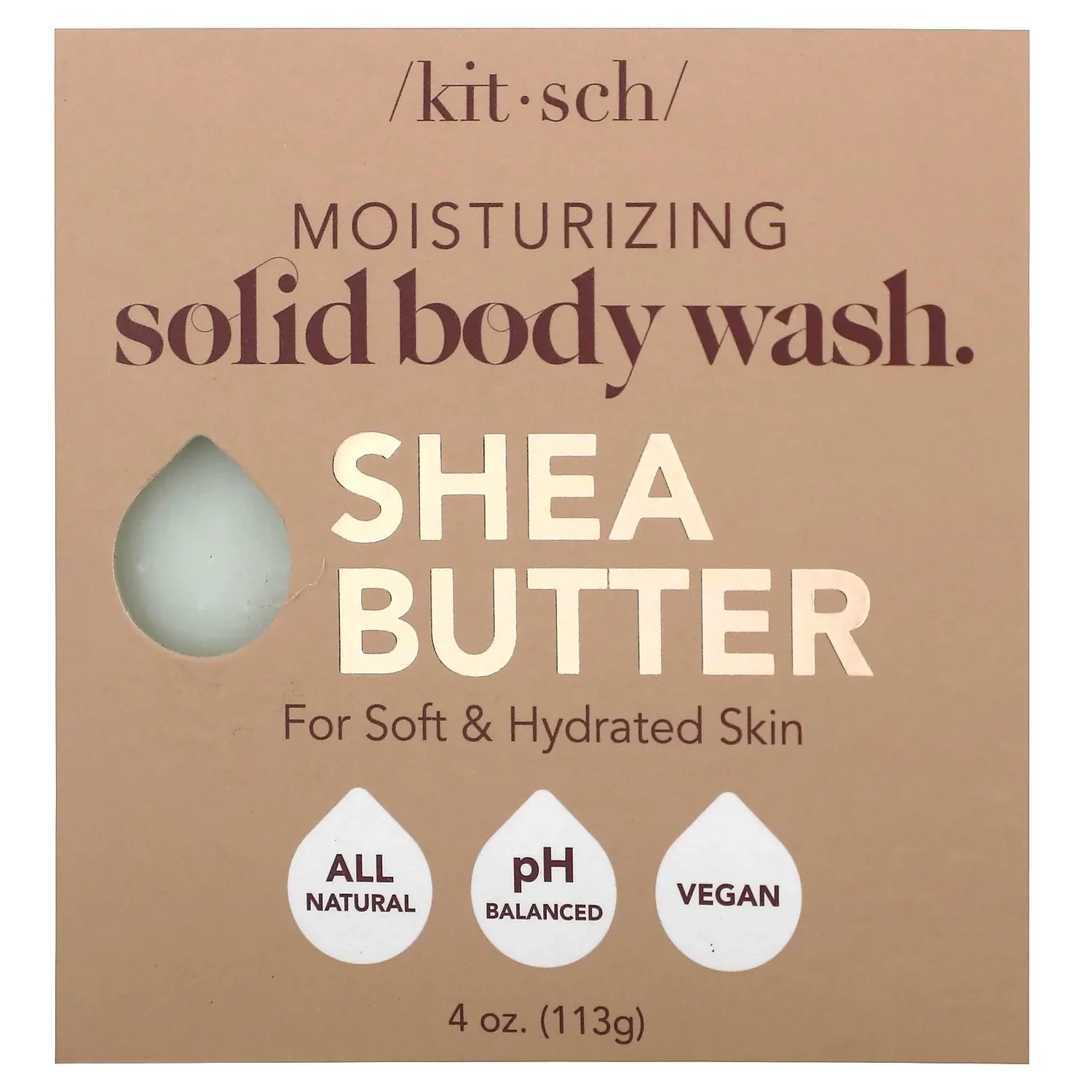 KITSCH Moisturizing Solid Body Wash Shea Butter