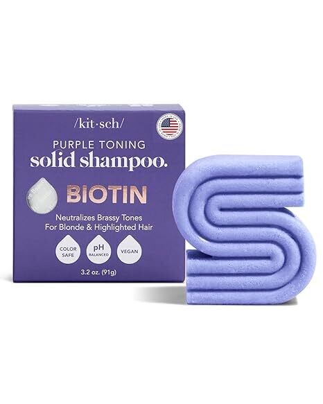 KITSCH Purple Toning Solid Shampoo Biotin