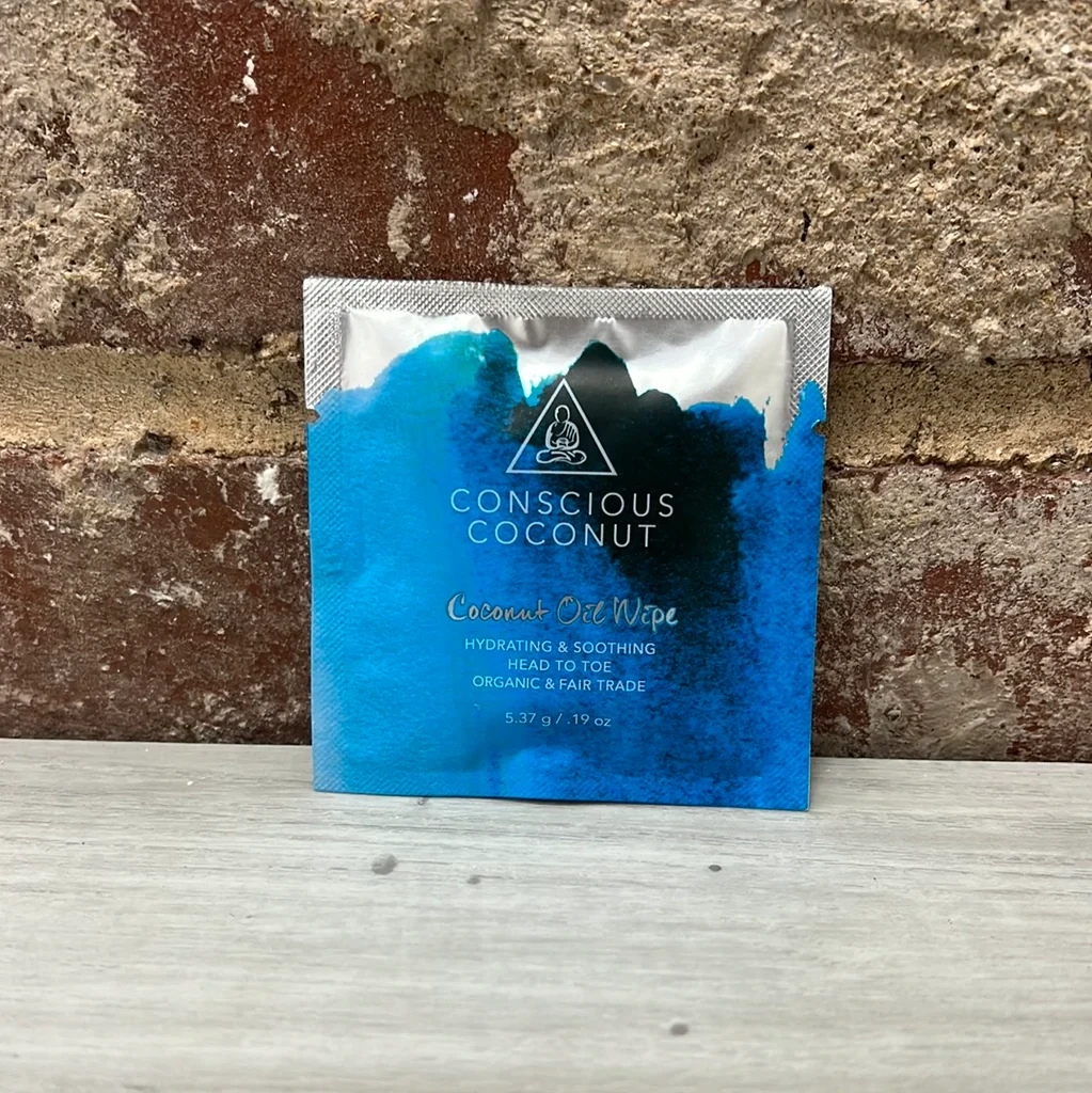 Conscious Coconut- Indvidual Coconut Oil Wipe