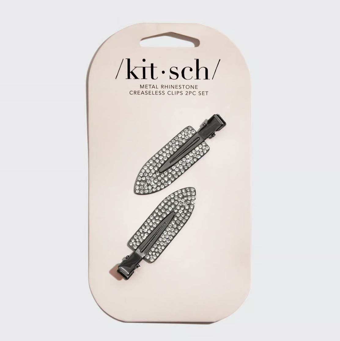 kitsch Metal Rhinestone Creaseless Clips 2pc Set