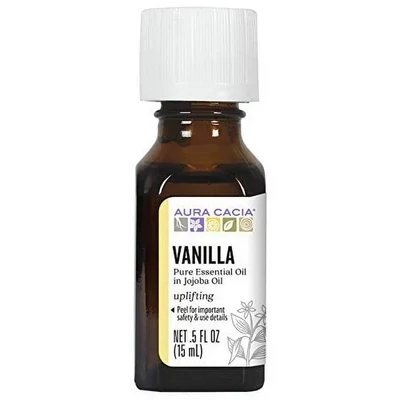Aura Cacia Vanilla Pure Essential Oil In Jojoba Oil .5oz
