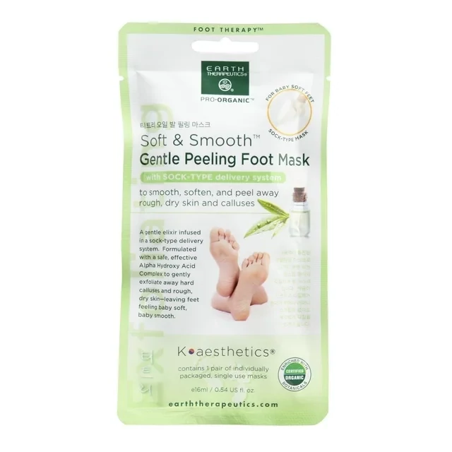 Earth Therapeutics Soft &amp; Smooth Gentle Peeling Foot Mask