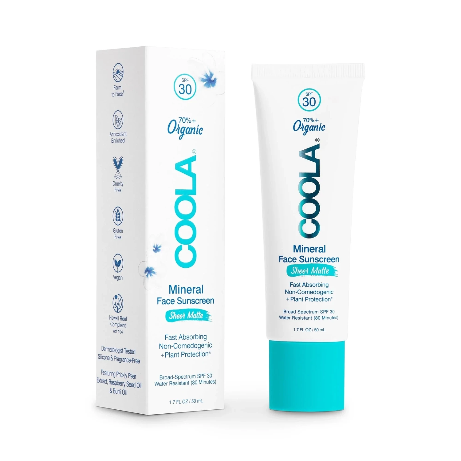 COOLA Mineral Face Sunscreen Sheer Matte SPF30