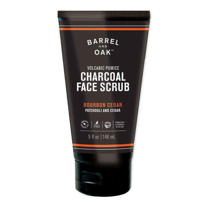 Barrel And Oak Charcoal Face Scrub Bourbon Cedar