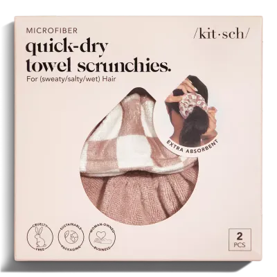 KITSCH Microfiber Quick-Dry Towel Scrunchies