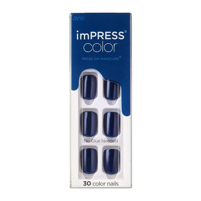 Kiss imPress Color Press-on Manicure Never Too Navy