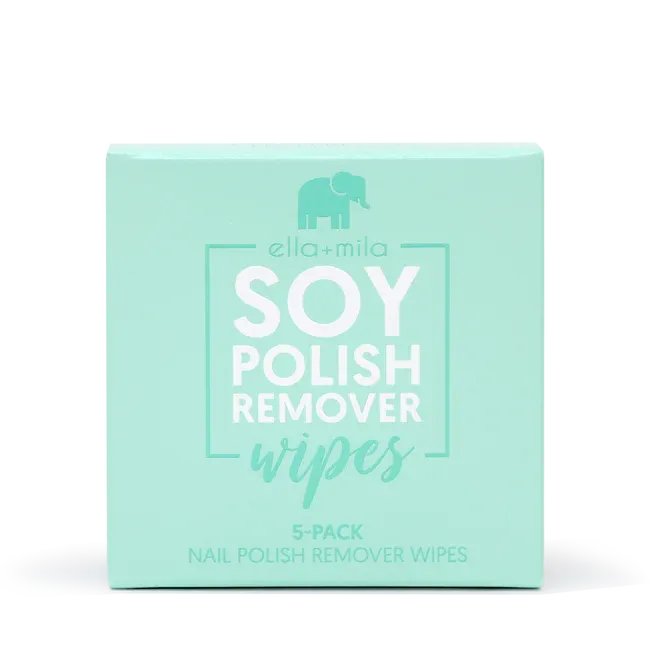 Ella + Mila Soy Polish Remover Wipes 5 Pack