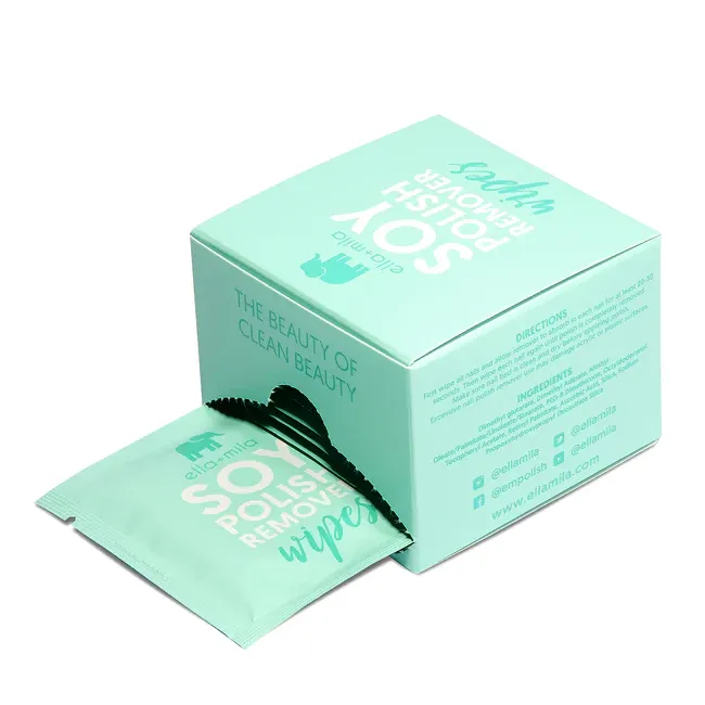 Ella + Mila Soy Polish Remover Wipes 12 Pack