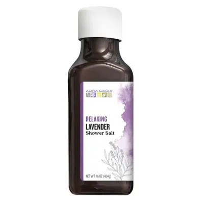 Aura Cacia Relaxing Lavender Shower Salt 16oz