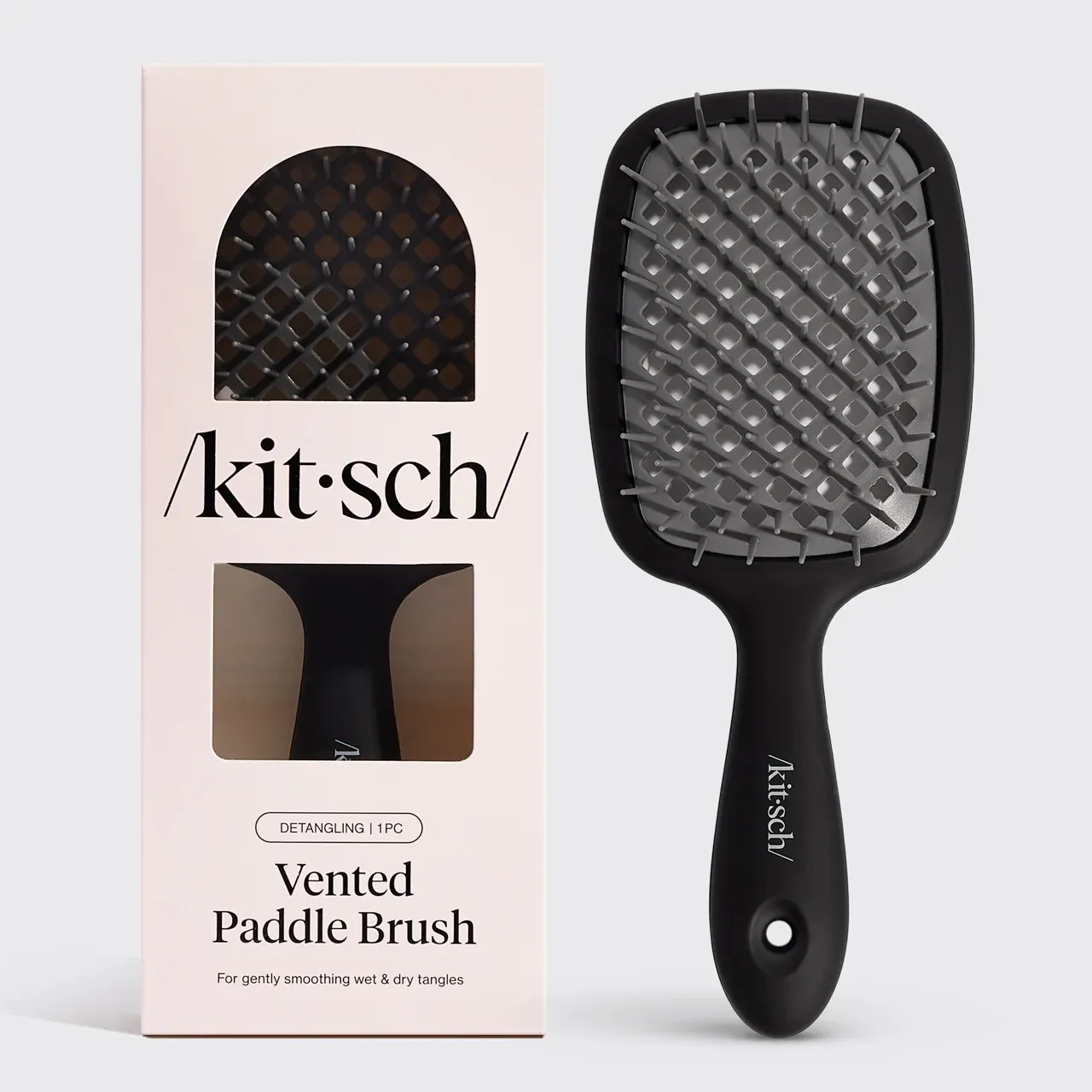 kitsch Detangling Vented Paddle Brush- Black