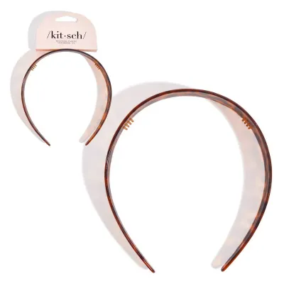 KITSCH Recycled Plastic Wide Headband- Tort