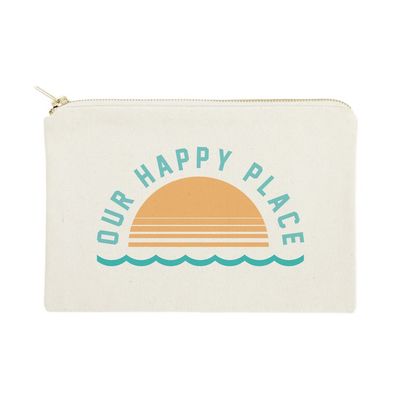The Cotton &amp; Canvas Co Happy Place Cosmetic Bag