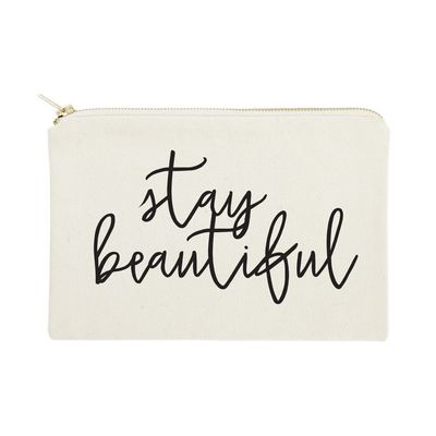 The Cotton &amp; Canvas Co Stay Beautiful Cosmetic Bag